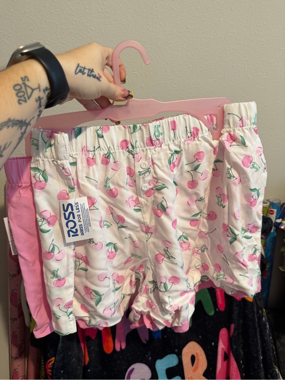 Juicy Couture Pink Cherry-Print Girls' Cotton Lounge Shorts 2pk